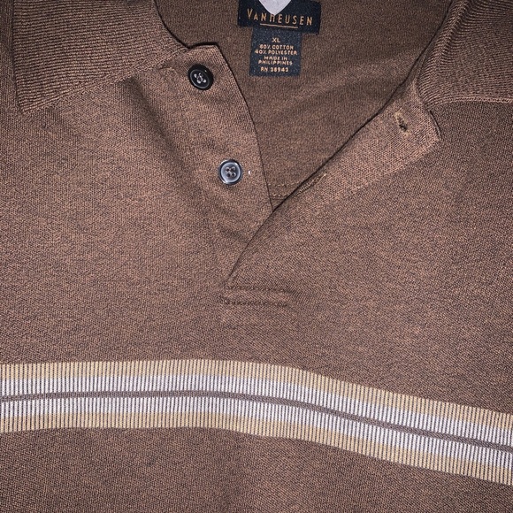 Van Heusen brown polo sweater - Picture 2 of 3